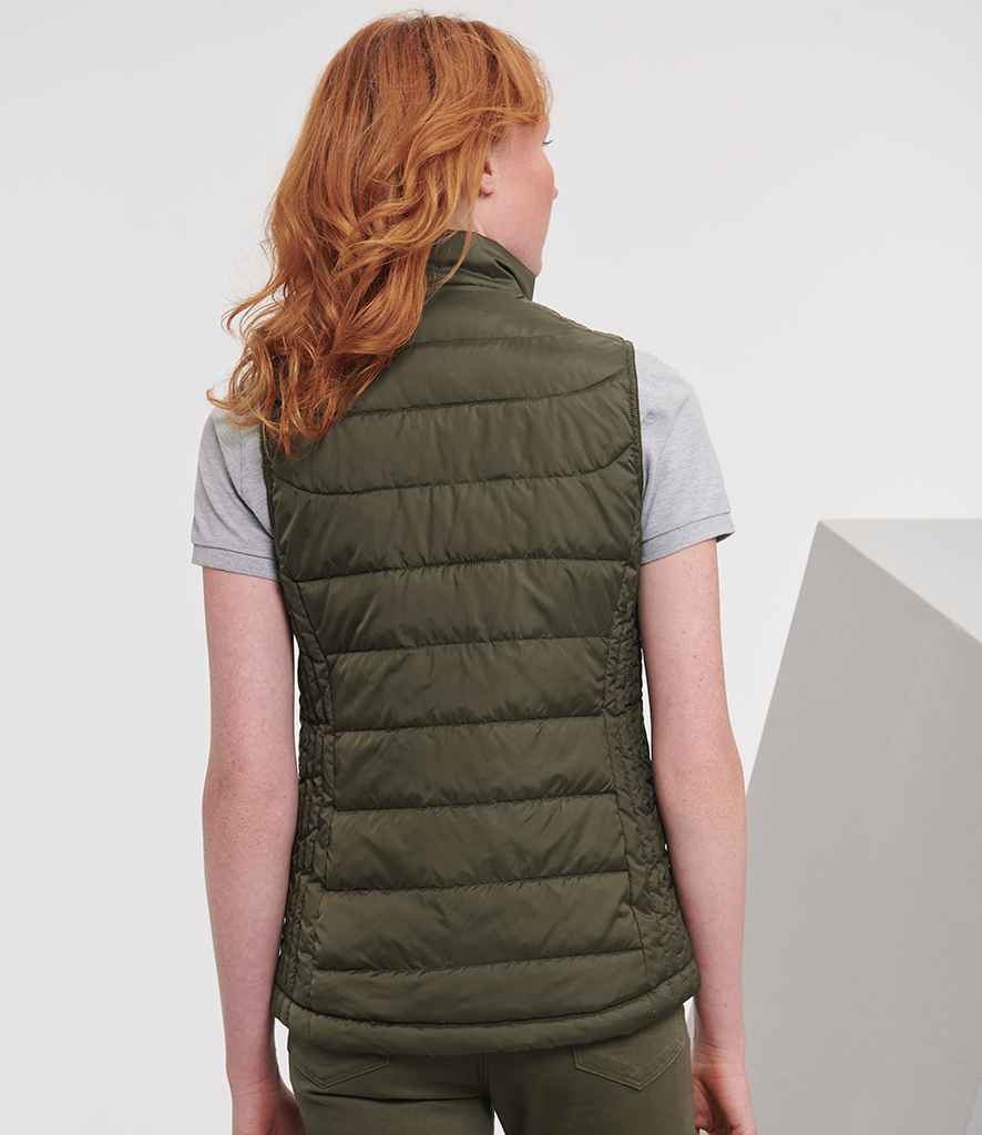 Russell Russell Athletic Ladies Nano Padded Bodywarmer Dark Olive