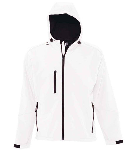 SOL'S Replay Hooded Soft Shell Jacket in White