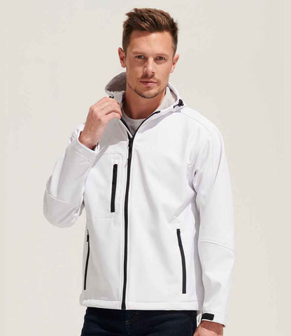 SOL'S Replay Hooded Soft Shell Jacket - White