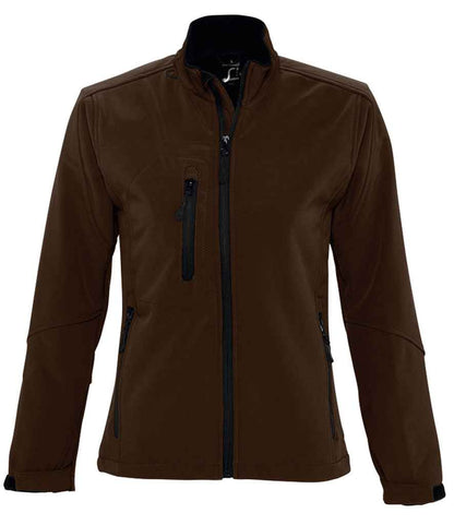SOL'S Ladies Roxy Soft Shell Jacket - Dark Chocolate