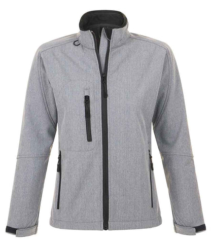 SOL'S Ladies Roxy Soft Shell Jacket in Grey Marl