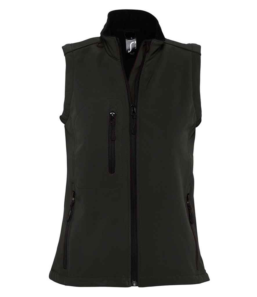 SOL'S Ladies Rallye Soft Shell Bodywarmer in Black