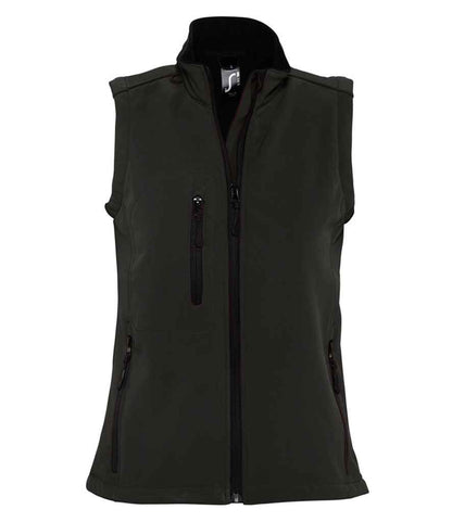 SOL'S Ladies Rallye Soft Shell Bodywarmer in Black