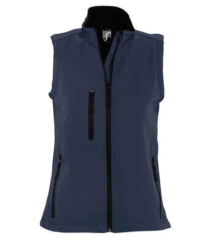 SOL'S Ladies Rallye Soft Shell Bodywarmer in French Navy