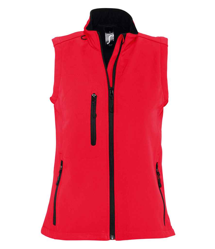 SOL'S Ladies Rallye Soft Shell Bodywarmer in Red