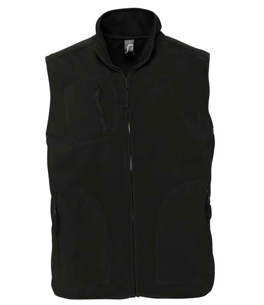 SOL'S Unisex Norway Fleece Bodywarmer in Black