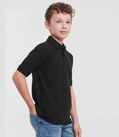 Russell Russell Athletic Kids Poly/Cotton Piqué Polo Shirt Black