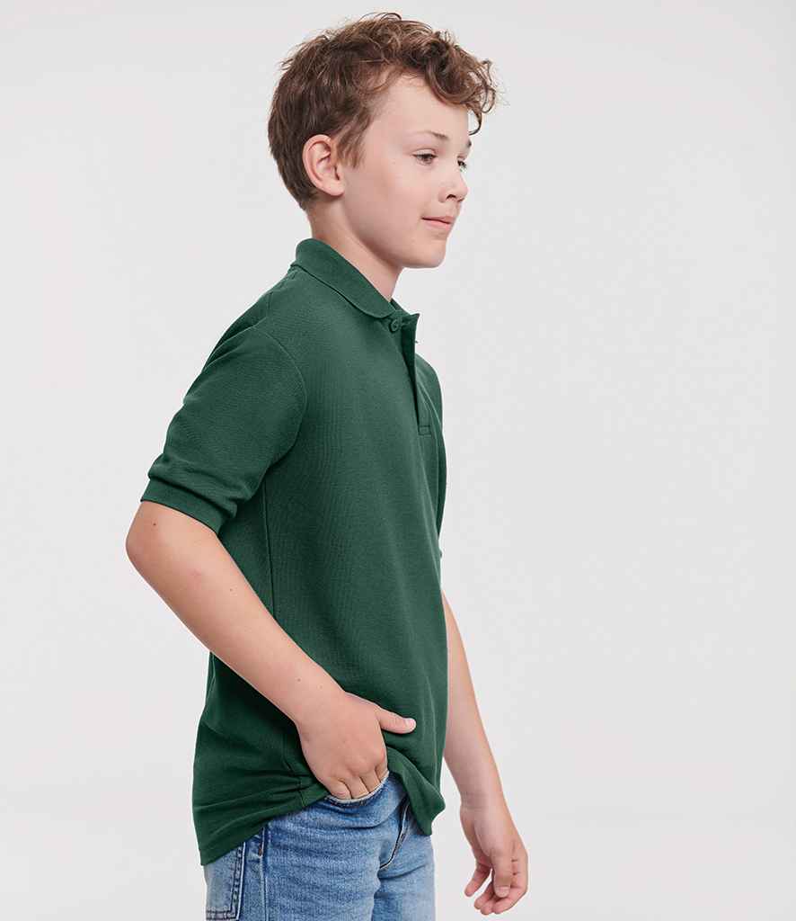 Russell Russell Athletic Kids Poly/Cotton Piqué Polo Shirt Bottle Green