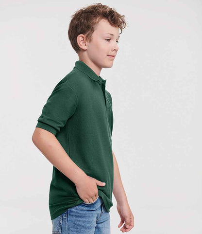 Russell Russell Athletic Kids Poly/Cotton Piqué Polo Shirt Bottle Green