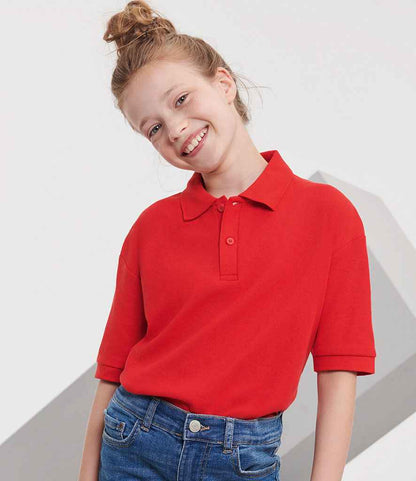 Russell Russell Athletic Kids Poly/Cotton Piqué Polo Shirt Bright Red