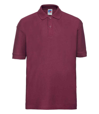 Russell Russell Athletic Kids Poly/Cotton Piqué Polo Shirt Burgundy