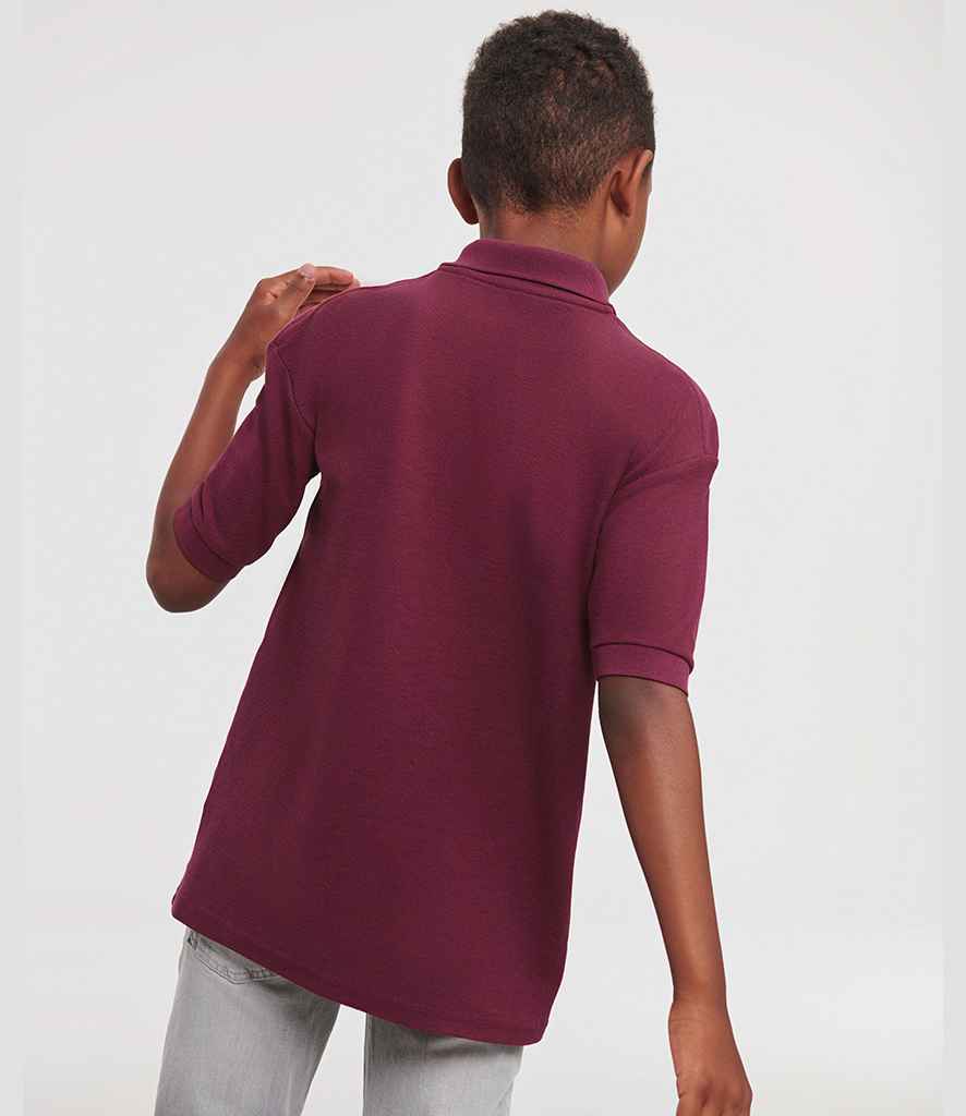 Russell Russell Athletic Kids Poly/Cotton Piqué Polo Shirt Burgundy