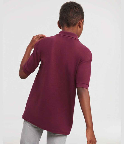 Russell Russell Athletic Kids Poly/Cotton Piqué Polo Shirt Burgundy