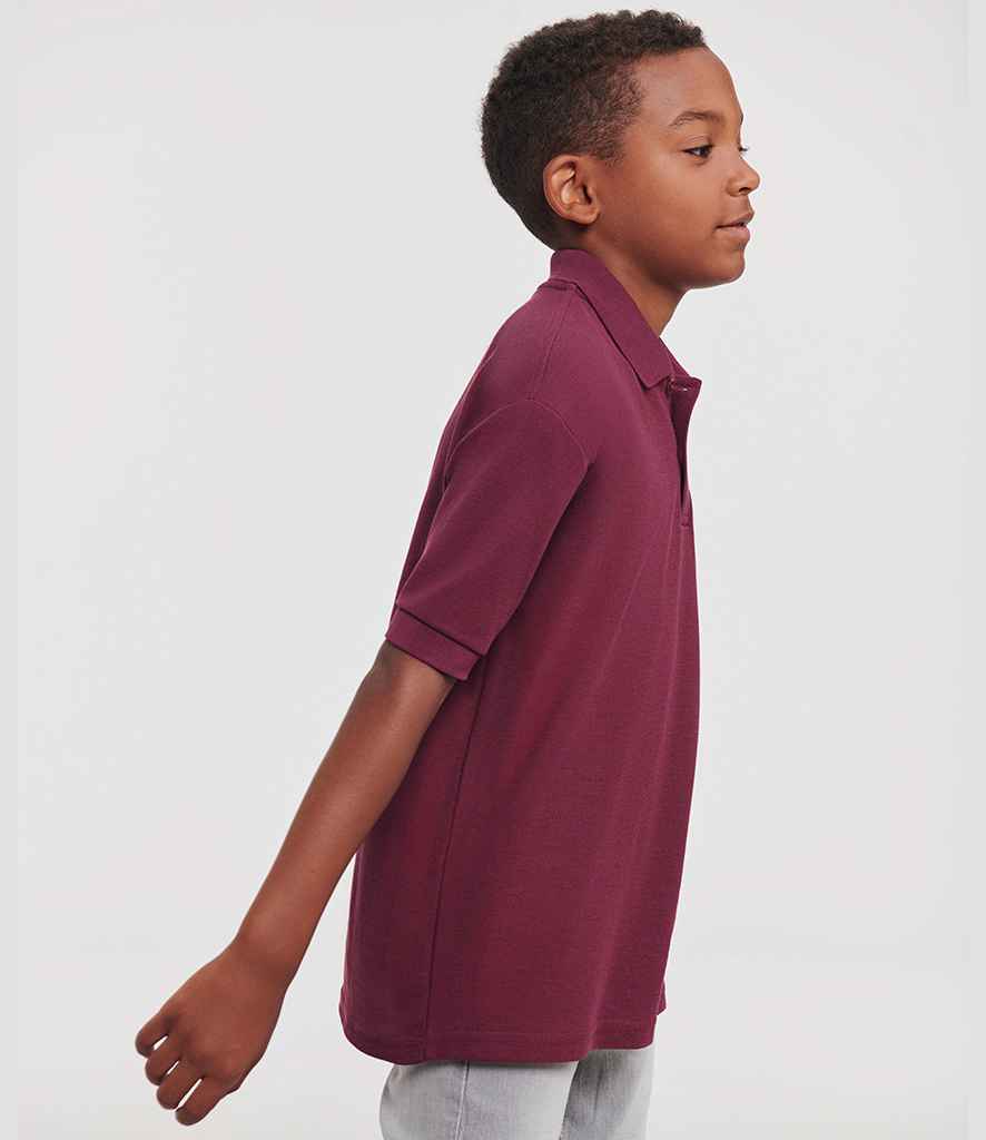 Russell Russell Athletic Kids Poly/Cotton Piqué Polo Shirt Burgundy