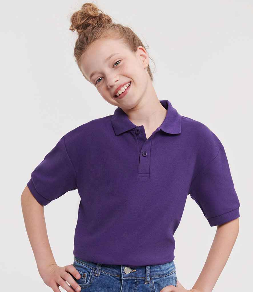 Russell Russell Athletic Kids Poly/Cotton Piqué Polo Shirt Purple