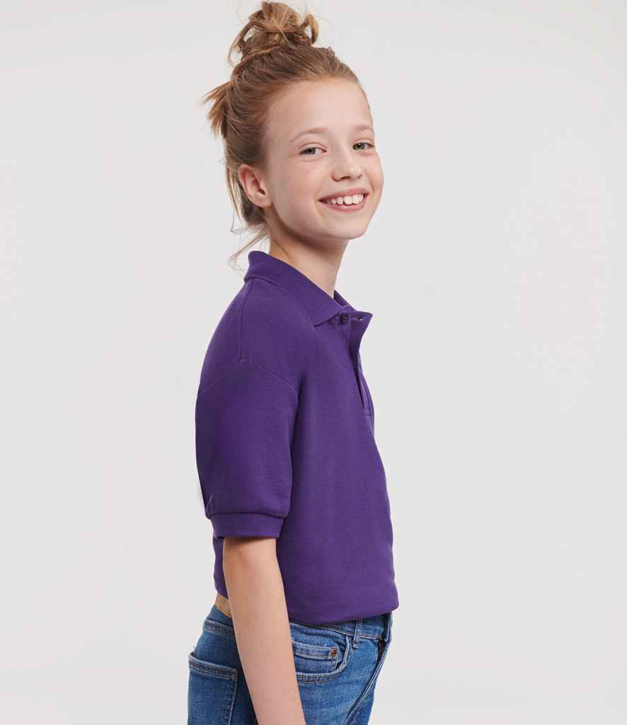 Russell Russell Athletic Kids Poly/Cotton Piqué Polo Shirt Purple