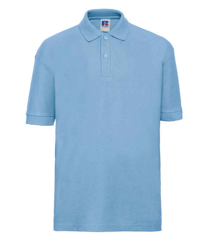 Russell Russell Athletic Kids Poly/Cotton Piqué Polo Shirt Sky Blue
