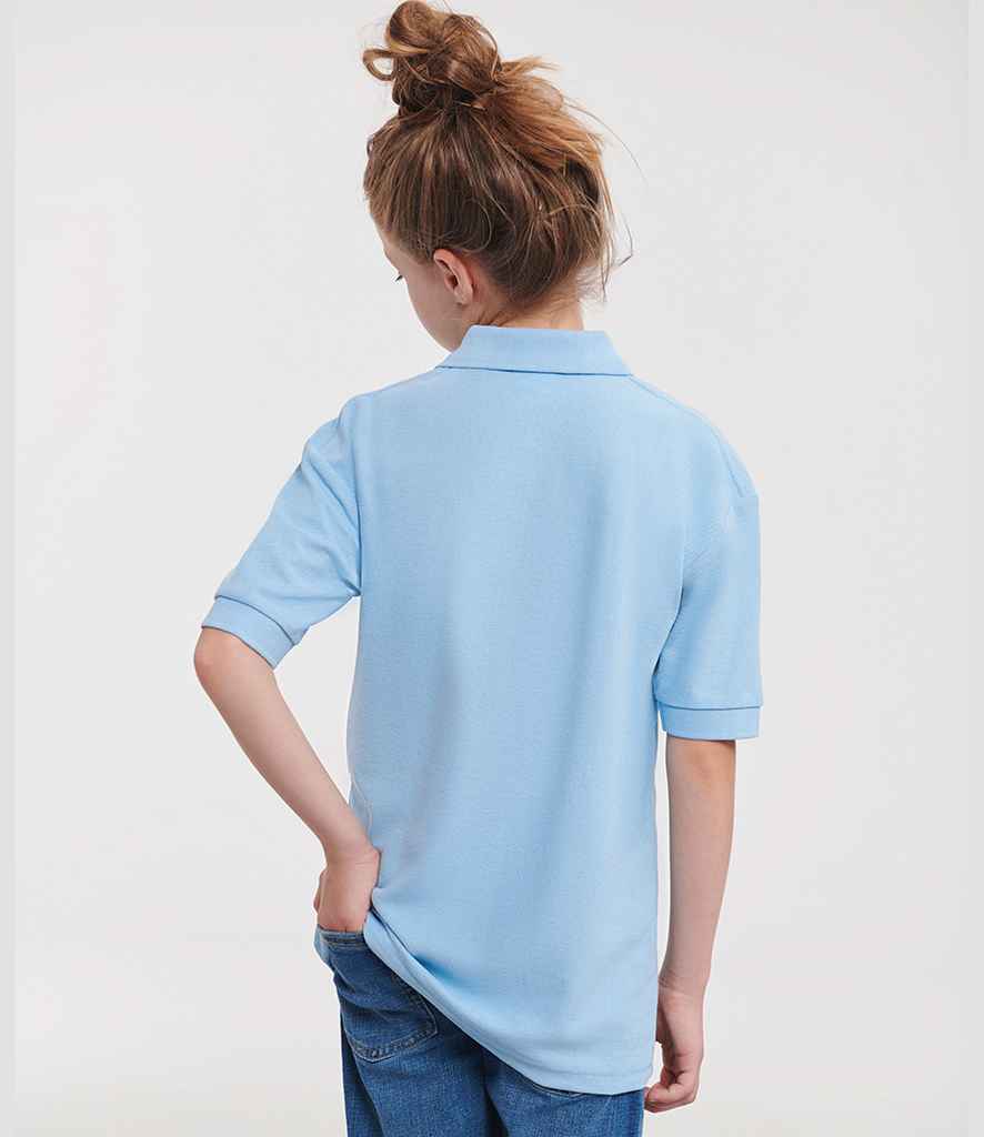 Russell Russell Athletic Kids Poly/Cotton Piqué Polo Shirt Sky Blue