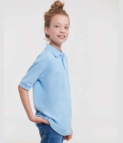 Russell Russell Athletic Kids Poly/Cotton Piqué Polo Shirt Sky Blue