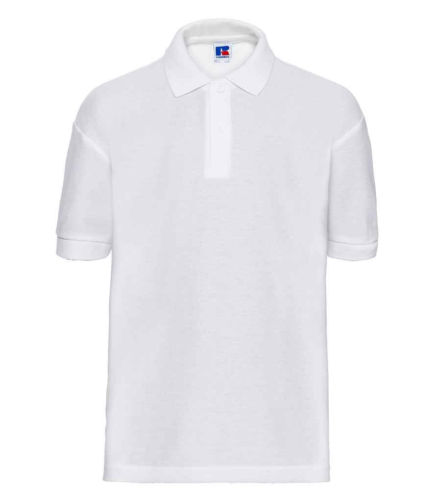 Russell Russell Athletic Kids Poly/Cotton Piqué Polo Shirt White