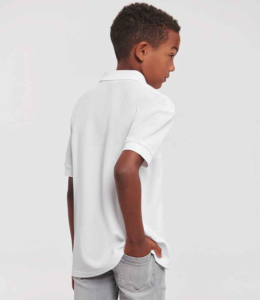 Russell Russell Athletic Kids Poly/Cotton Piqué Polo Shirt White