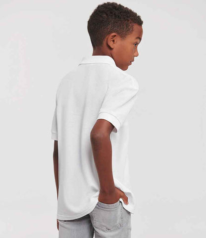 Russell Russell Athletic Kids Poly/Cotton Piqué Polo Shirt White
