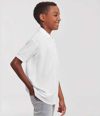 Russell Russell Athletic Kids Poly/Cotton Piqué Polo Shirt White