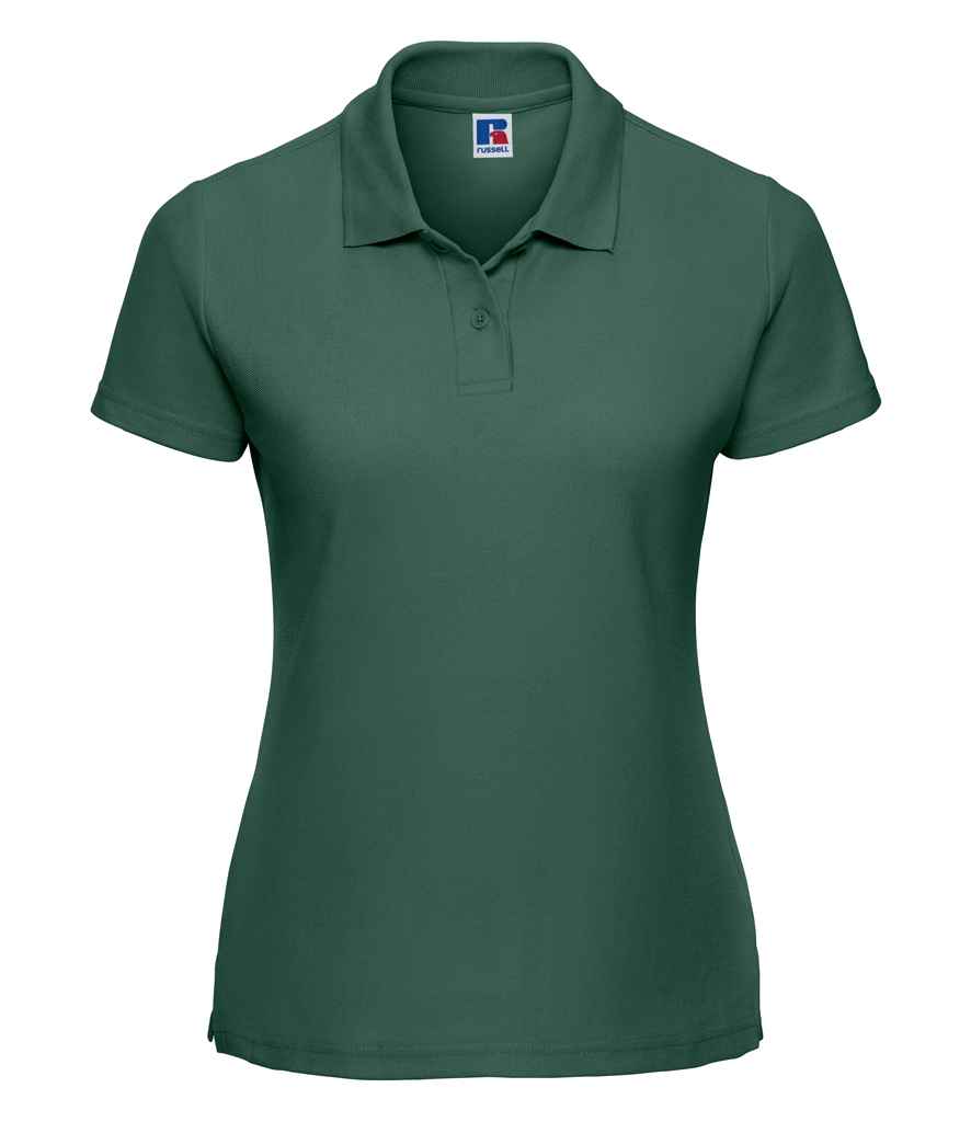 Russell Russell Athletic Ladies Classic Poly/Cotton Piqué Polo Shirt Bottle Green