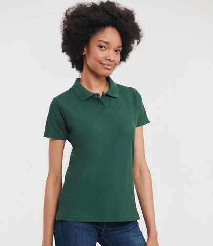 Russell Russell Athletic Ladies Classic Poly/Cotton Piqué Polo Shirt Bottle Green