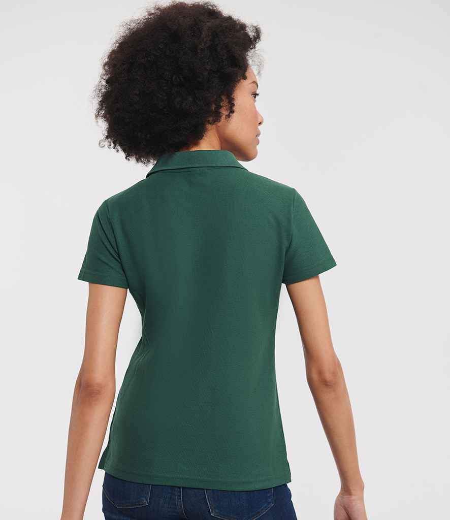 Russell Russell Athletic Ladies Classic Poly/Cotton Piqué Polo Shirt Bottle Green
