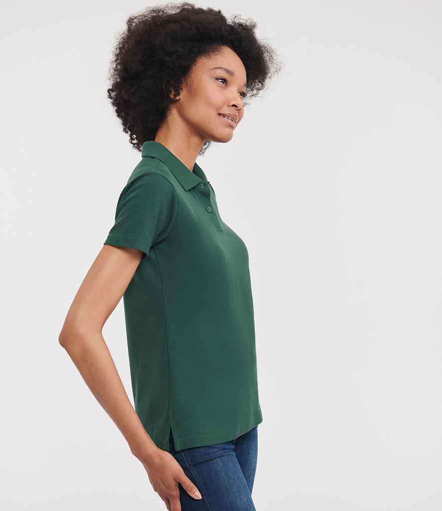 Russell Russell Athletic Ladies Classic Poly/Cotton Piqué Polo Shirt Bottle Green
