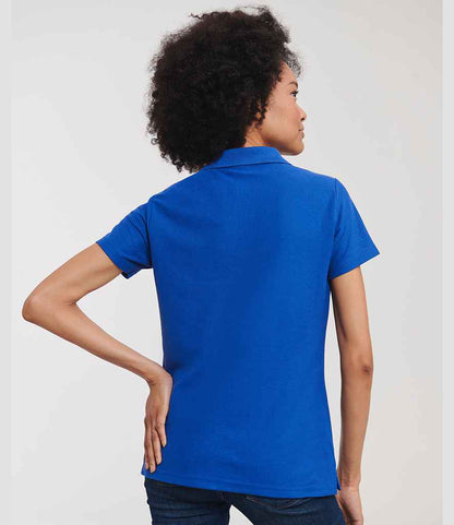 Russell Russell Athletic Ladies Classic Poly/Cotton Piqué Polo Shirt Bright Royal