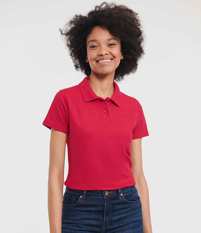 Russell Russell Athletic Ladies Classic Poly/Cotton Piqué Polo Shirt Classic Red