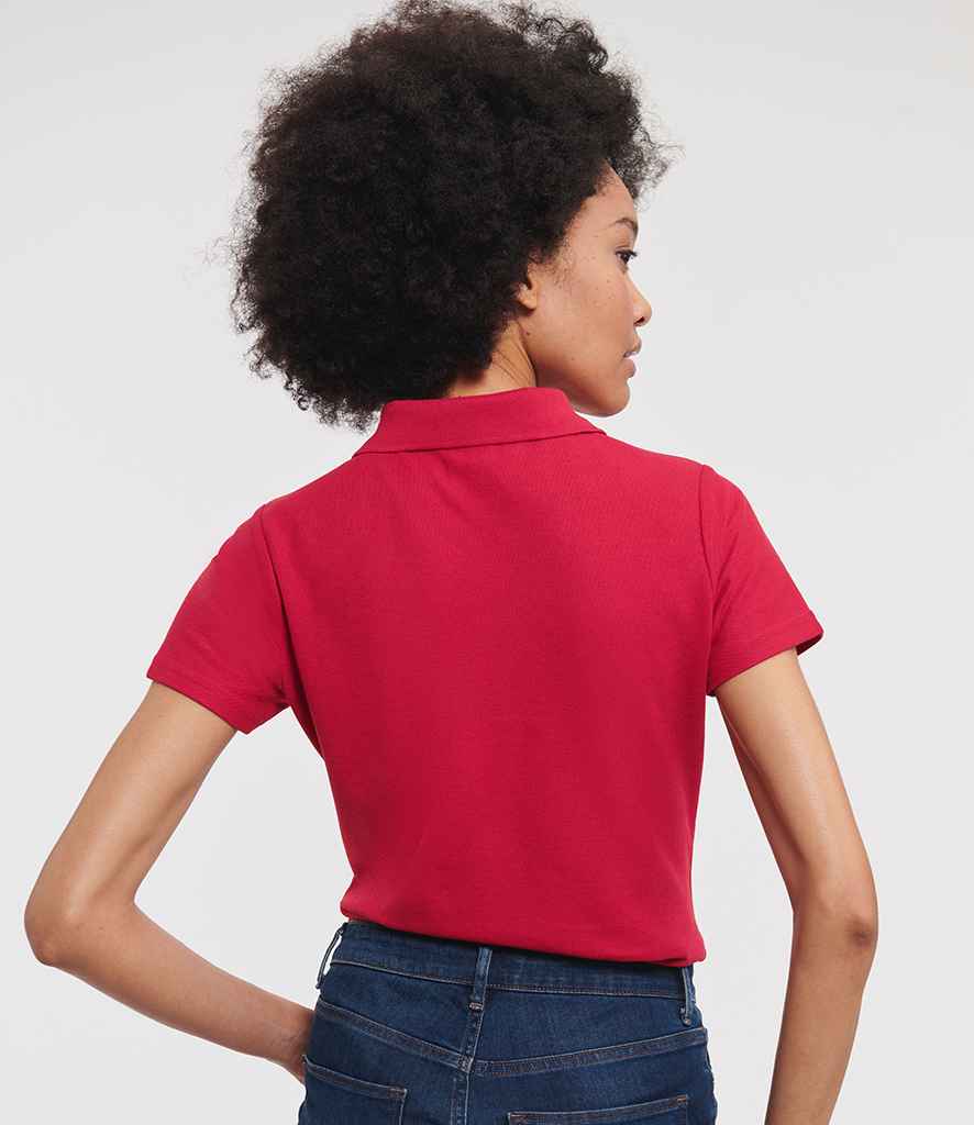 Russell Russell Athletic Ladies Classic Poly/Cotton Piqué Polo Shirt Classic Red