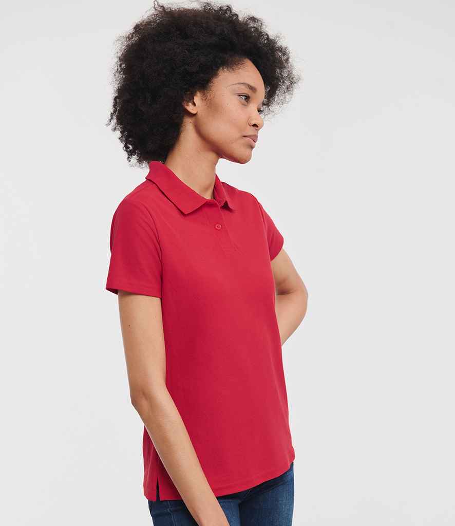 Russell Russell Athletic Ladies Classic Poly/Cotton Piqué Polo Shirt Classic Red