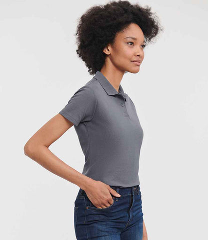 Russell Russell Athletic Ladies Classic Poly/Cotton Piqué Polo Shirt Convoy Grey