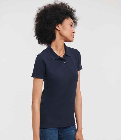 Russell Russell Athletic Ladies Classic Poly/Cotton Piqué Polo Shirt French Navy