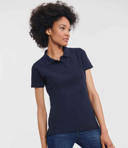 Russell Russell Athletic Ladies Classic Poly/Cotton Piqué Polo Shirt French Navy