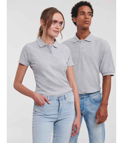 Russell Russell Athletic Ladies Classic Poly/Cotton Piqué Polo Shirt Light Oxford