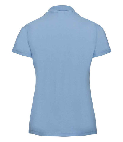 Russell Russell Athletic Ladies Classic Poly/Cotton Piqué Polo Shirt Sky Blue