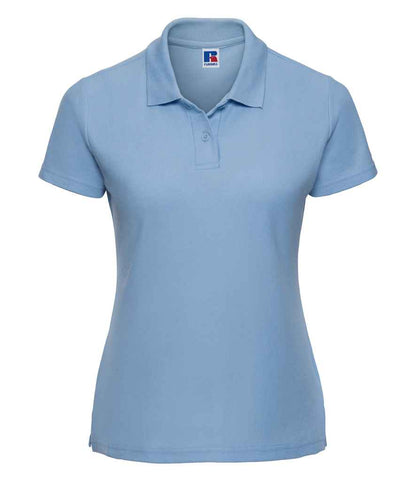 Russell Russell Athletic Ladies Classic Poly/Cotton Piqué Polo Shirt Sky Blue