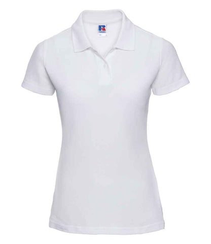 Russell Russell Athletic Ladies Classic Poly/Cotton Piqué Polo Shirt White