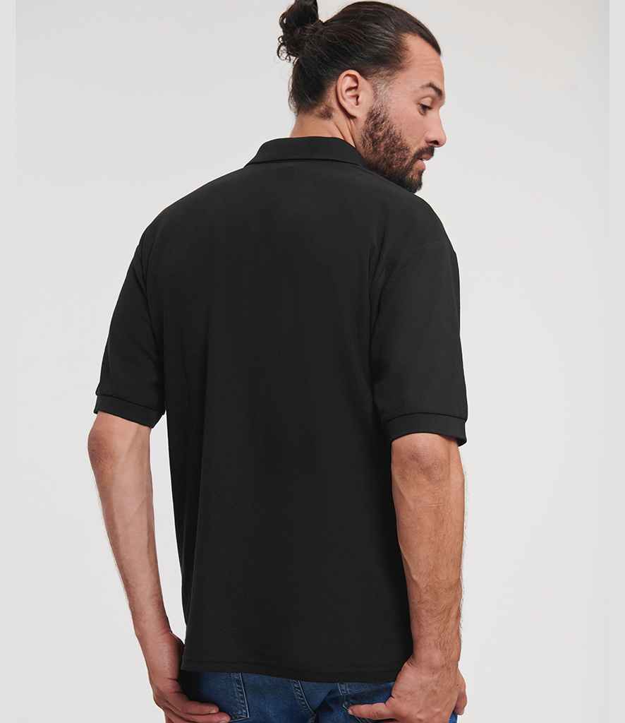Russell Russell Athletic Poly/Cotton Piqué Polo Shirt Black