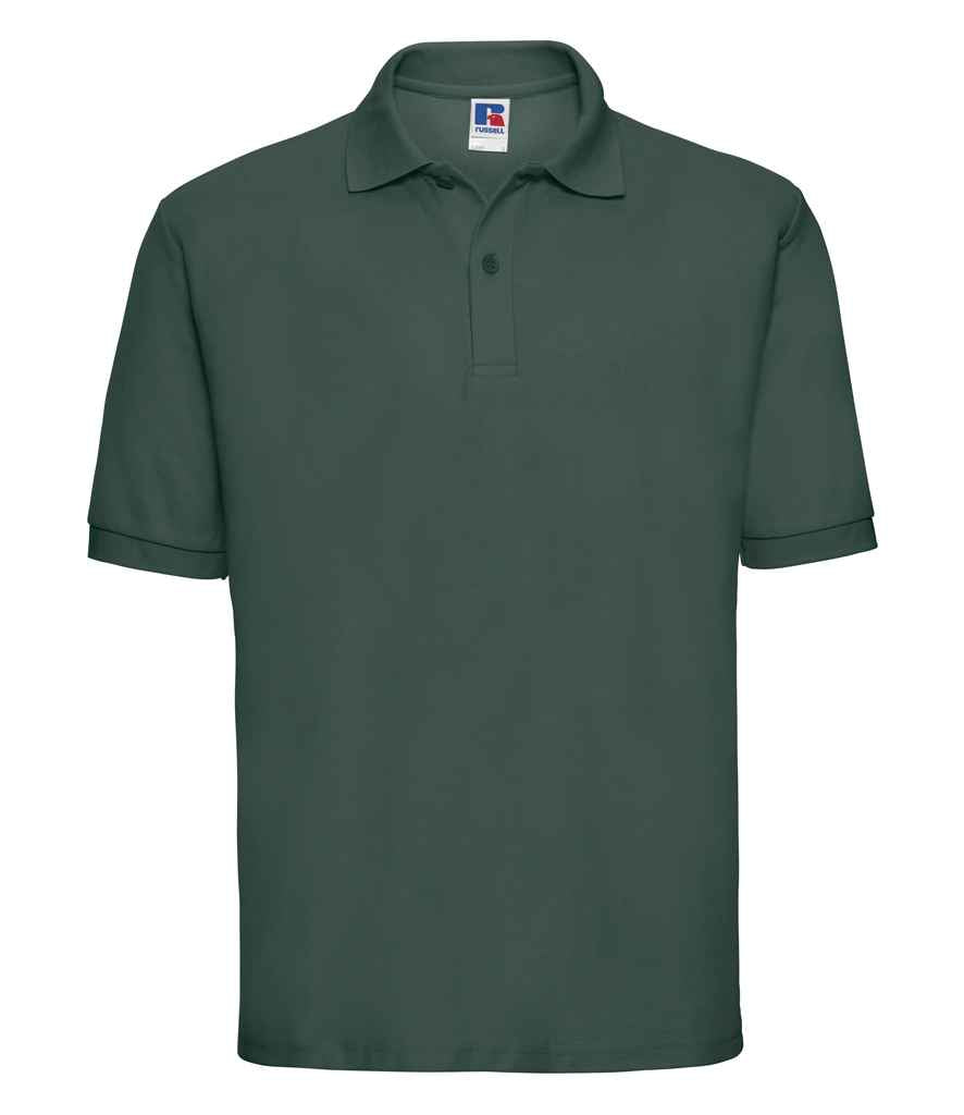 Russell Russell Athletic Poly/Cotton Piqué Polo Shirt Bottle Green