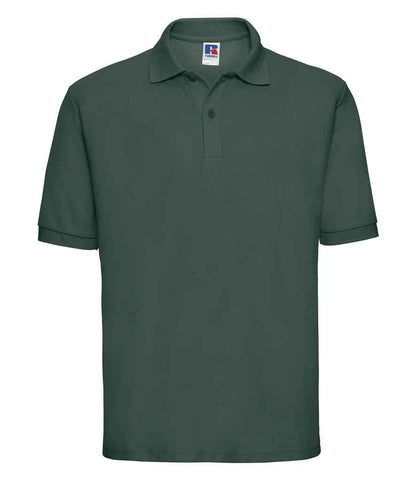 Russell Russell Athletic Poly/Cotton Piqué Polo Shirt Bottle Green