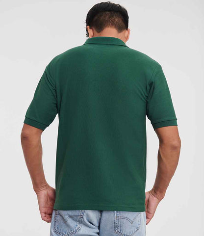 Russell Russell Athletic Poly/Cotton Piqué Polo Shirt Bottle Green