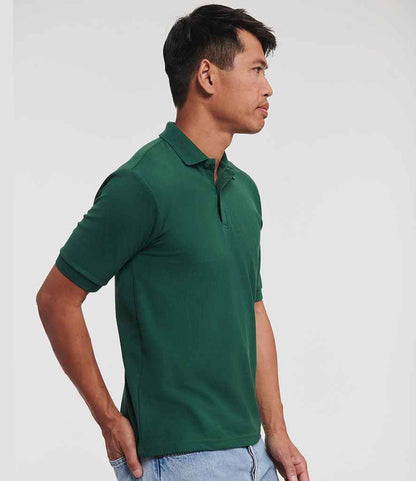 Russell Russell Athletic Poly/Cotton Piqué Polo Shirt Bottle Green