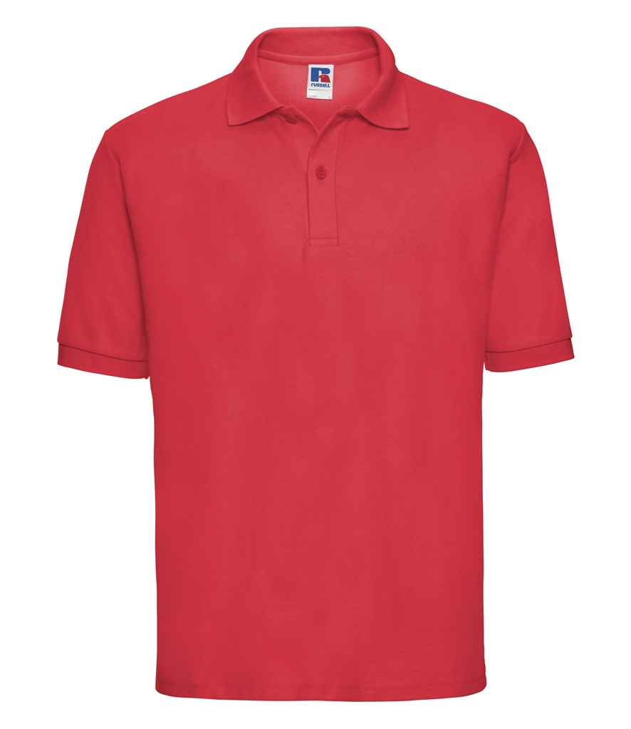 Russell Russell Athletic Poly/Cotton Piqué Polo Shirt Bright Red