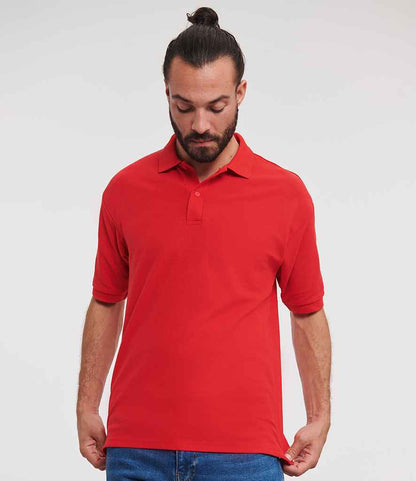 Russell Russell Athletic Poly/Cotton Piqué Polo Shirt Bright Red