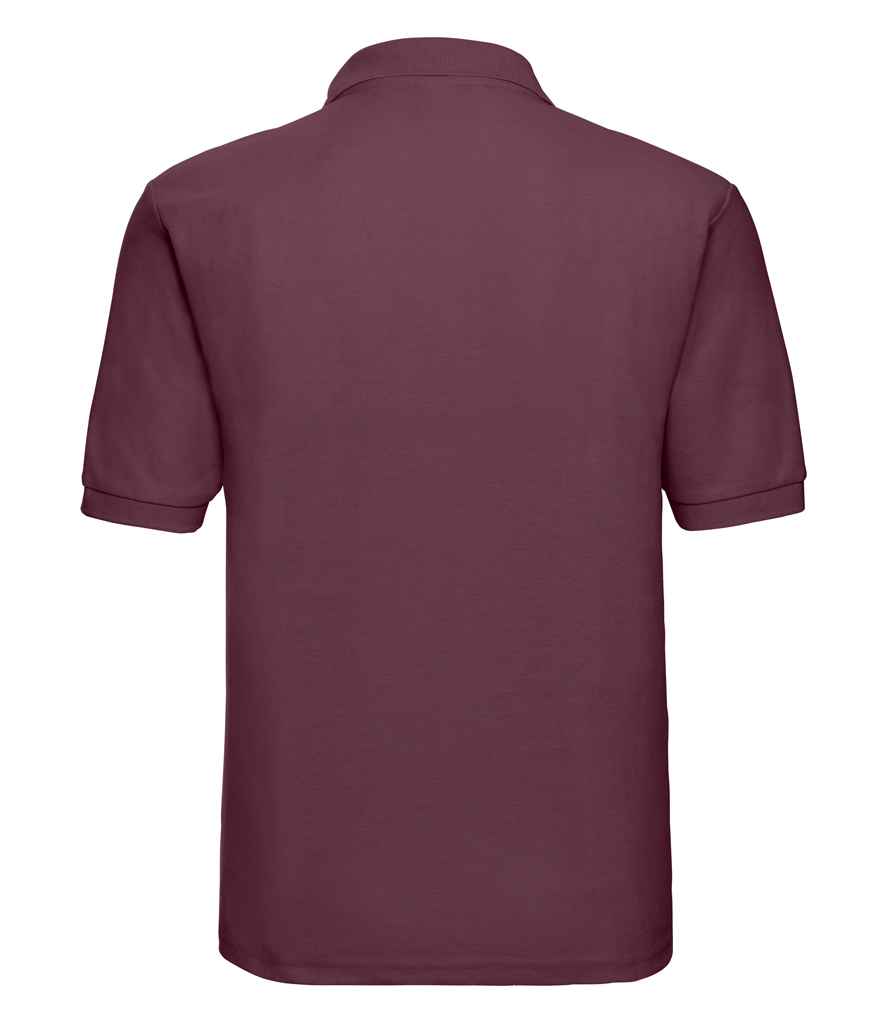 Russell Russell Athletic Poly/Cotton Piqué Polo Shirt Burgundy